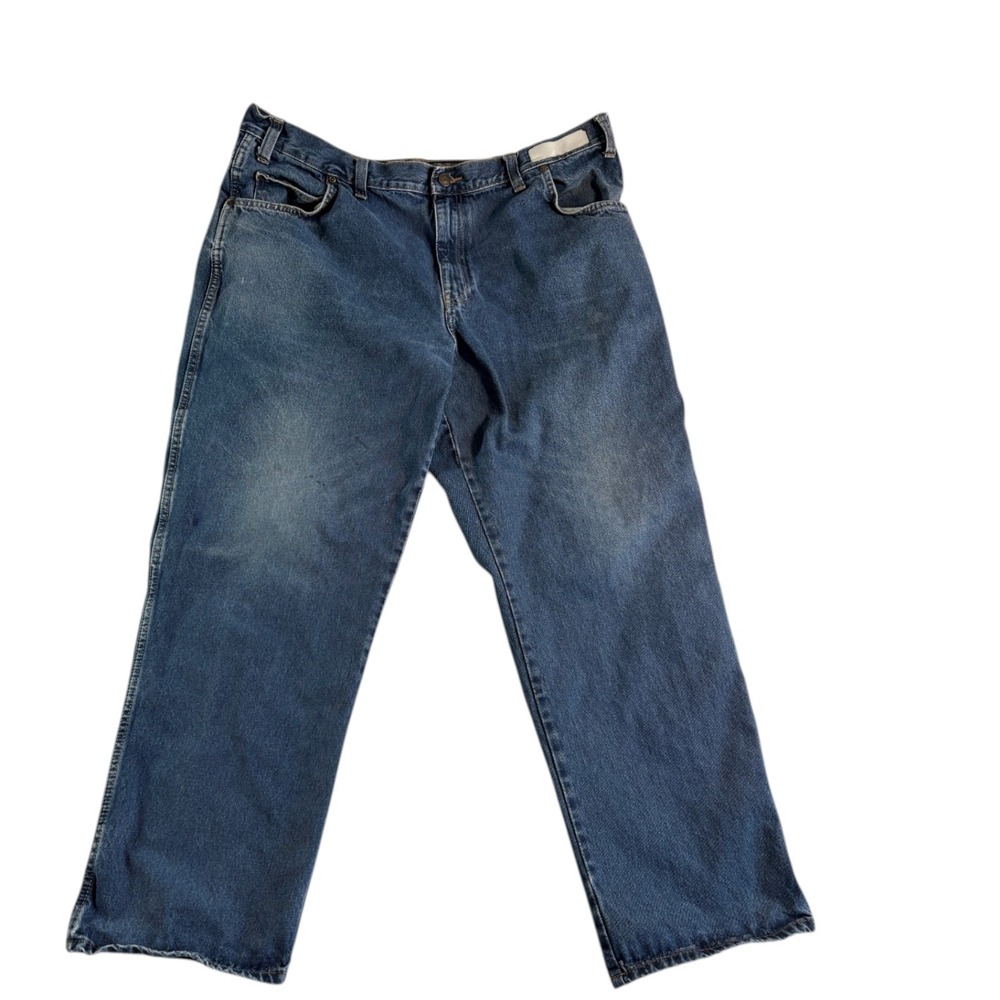Cintas‎ 394 Jeans Mens 42x32 (42x30) Blue Cotton Stretch Mid Rise Straight Leg